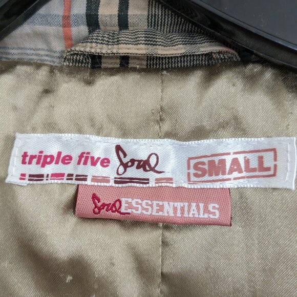 Triple Five Soul rare vintage plaid blazer - size S - Picture 4 of 4